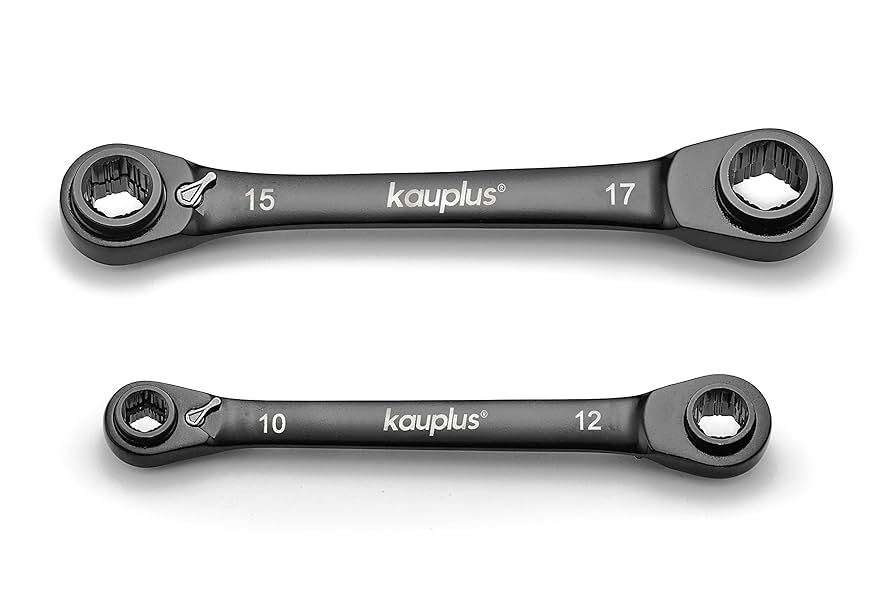 kauplus 4 in 1 Non-Slip Box End Reversible Ratcheting Wrench